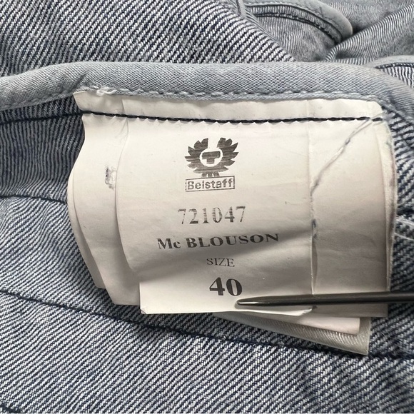 BELSTAFF Denim Moto Women’s Fitted Edgy Jean Jacket Y2K Denim XS-S - Picture 15 of 15